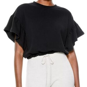 Alice + Olivia Joline Ruffle Sleeve Sweatshirt Tee